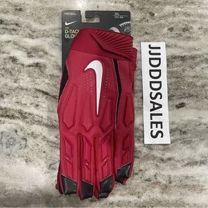 Nike D-Tack 6.0 Lineman Padded Football Gloves Maroon Red Men’s 3XL CK2926-661
